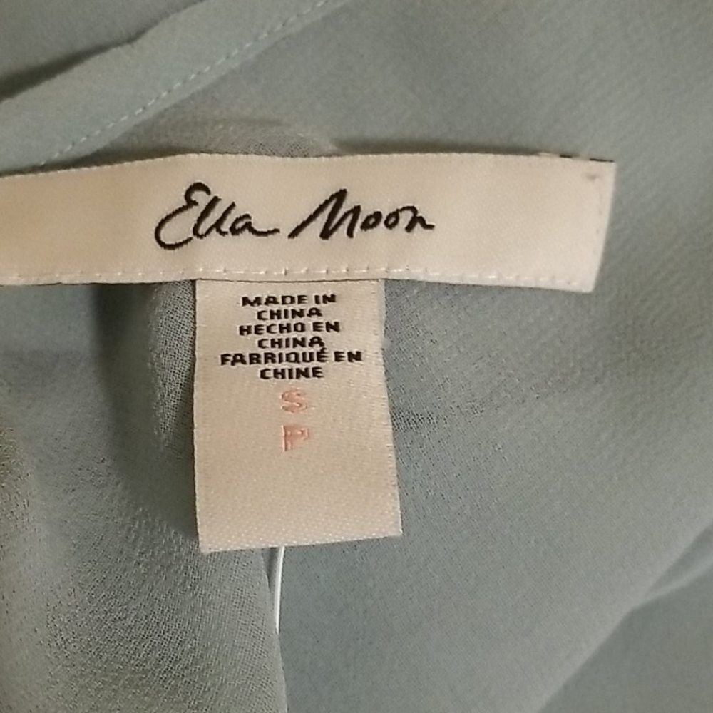 Mint colored sheer blouse - Picture 3 of 6